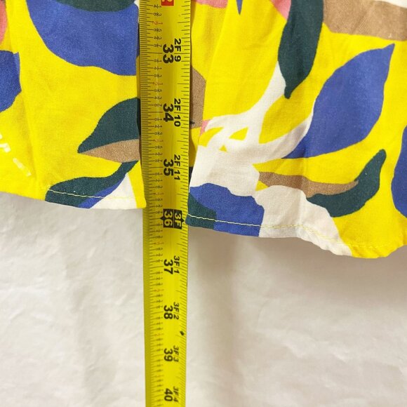 Maaji Yellow Printed Long Sleeve Dress Cover Up Swim - Size Small - Picture 8 of 8